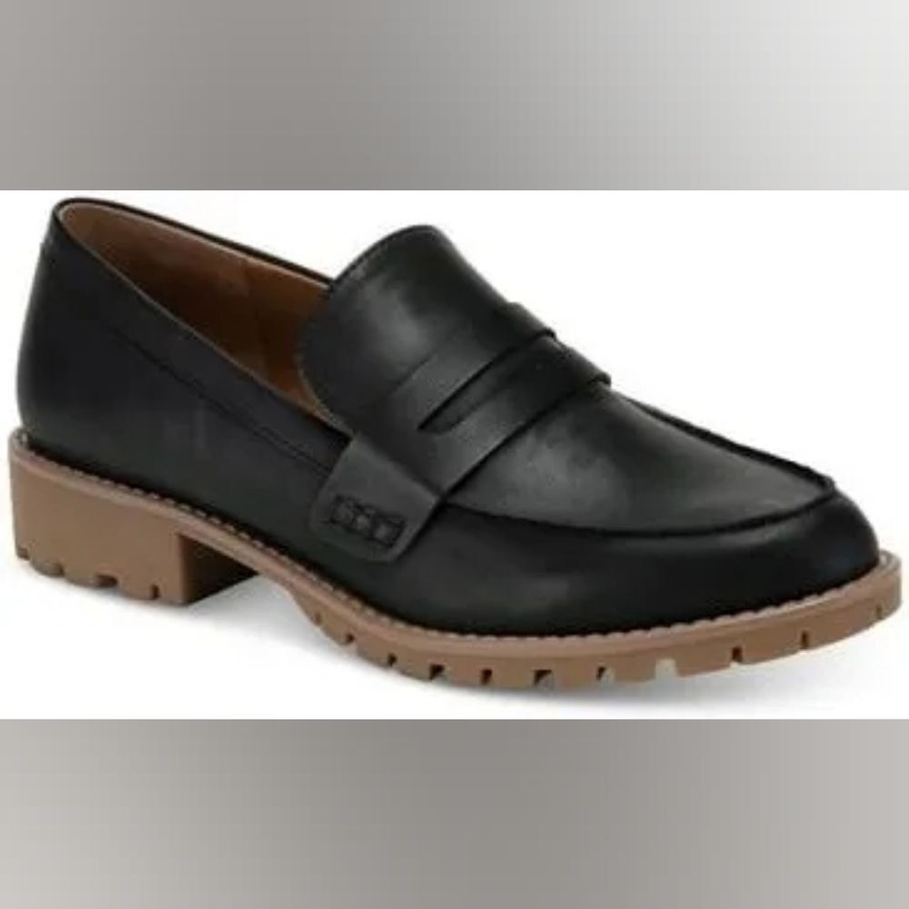 Style & Co Olivviaa Black Timeless Penny Loafers Block Heel Womens 6 Slip On